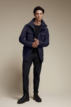 Chamarras Canada Goose Hombre Mexico - Stanhope Rompevientos Azul Marino RI0851974